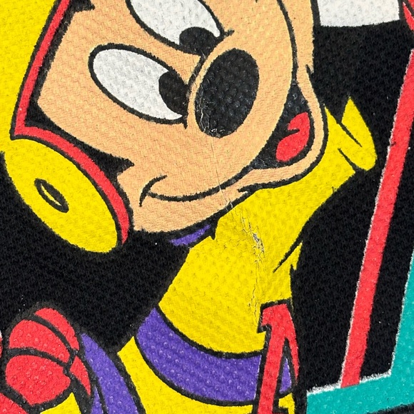 Vintage Disney Hockey Mickey Mouse Size 5/6 90s Color Block NWT Rare - Picture 7 of 7